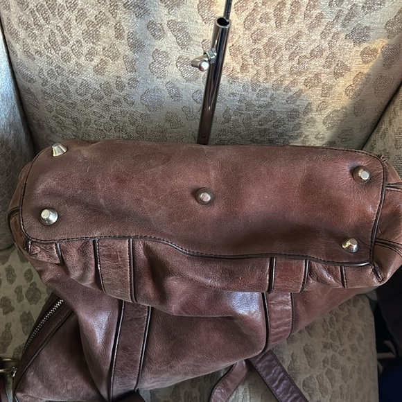 Chloe brown distressed Boho leather tote shoulder bag - Picture 12 of 17